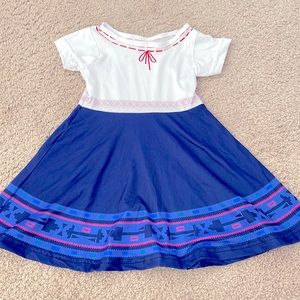 Encanto girls Luisa dress. Size 3T. Bought on Amazon. Small stain pictured